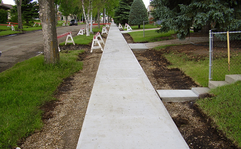 Sidewalk under construction